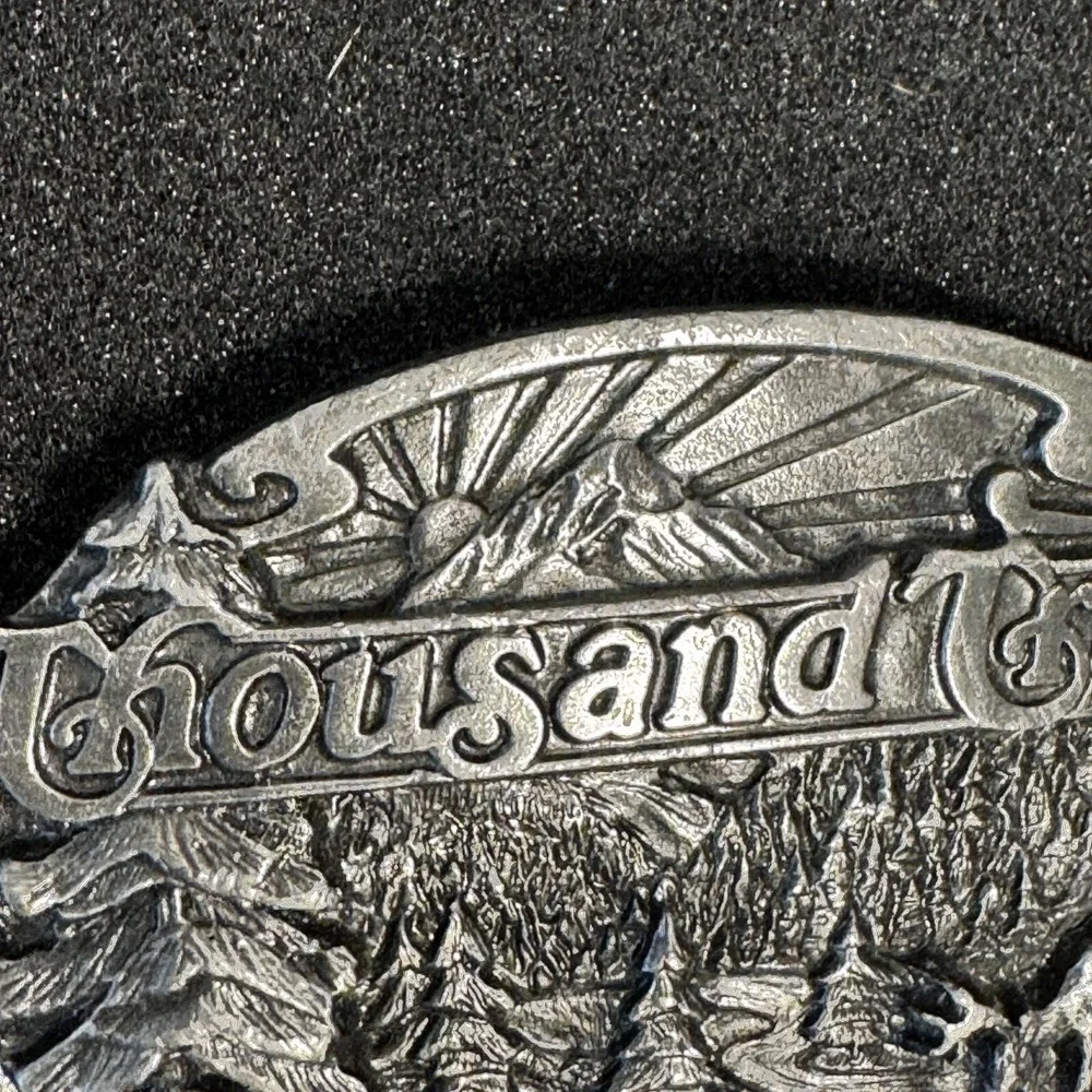 Vintage 1989 Siskiyou Thousand Trails Belt Buckle 2221‎ of 5000 Deer Horizon